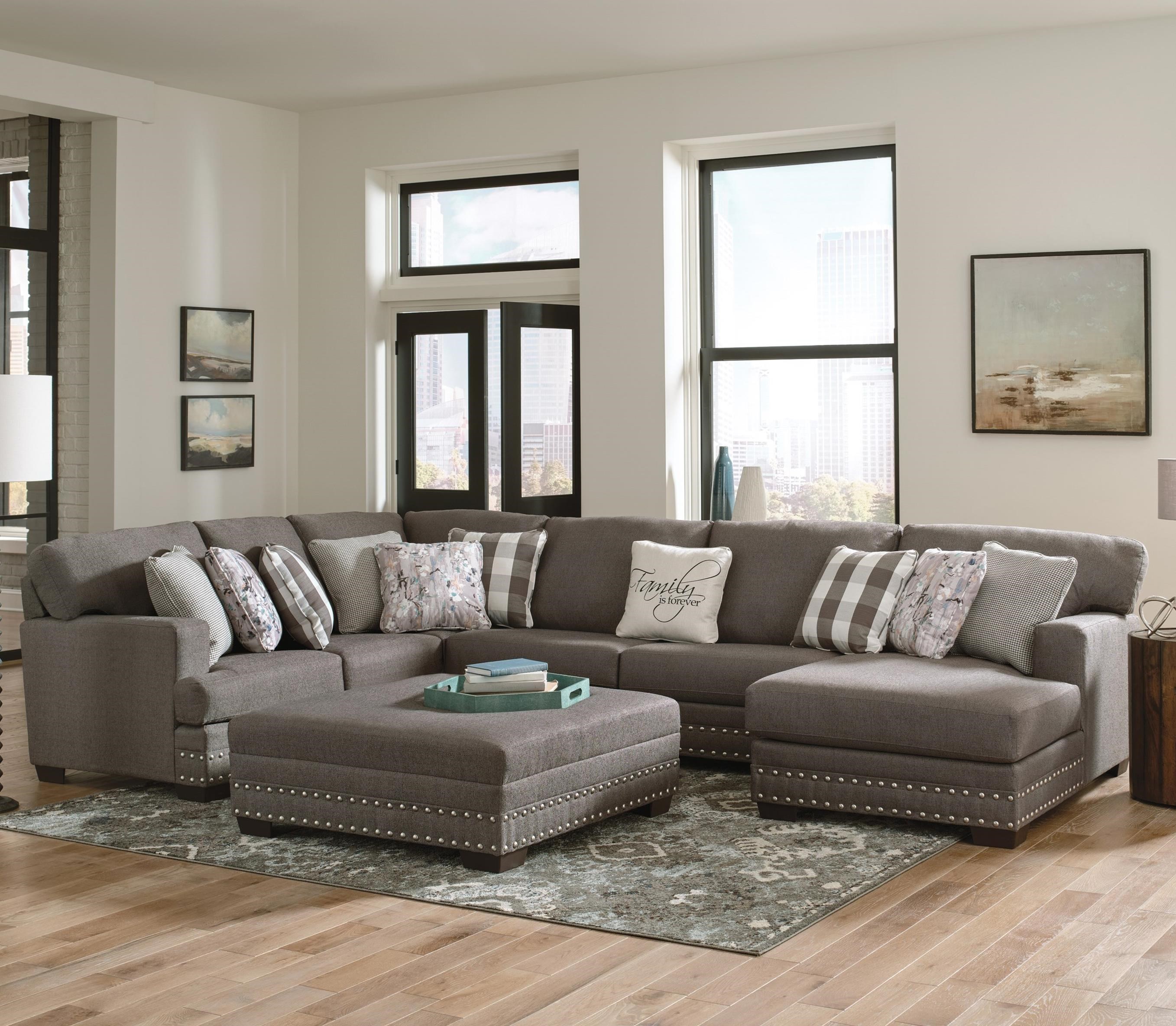 Jackson Furniture Crawford Farmhouse 3Piece Sectional with Chaise